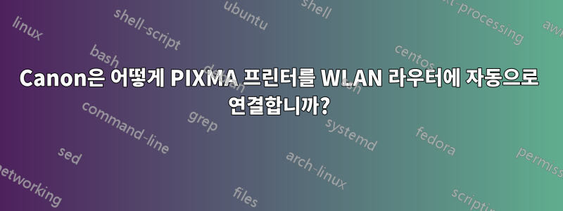 Canon은 어떻게 PIXMA 프린터를 WLAN 라우터에 자동으로 연결합니까?