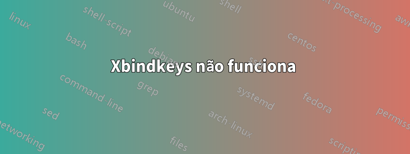 Xbindkeys não funciona
