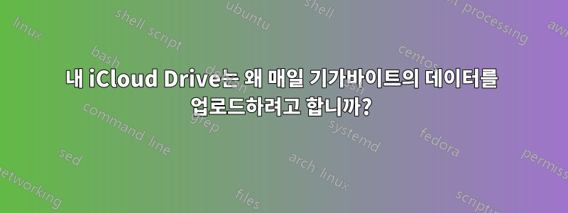 내 iCloud Drive는 왜 매일 기가바이트의 데이터를 업로드하려고 합니까?