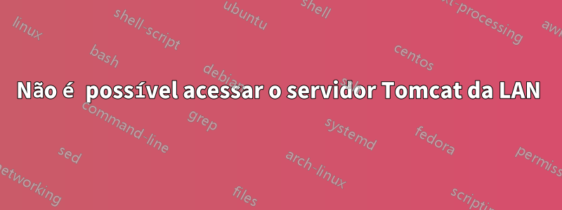 Não é possível acessar o servidor Tomcat da LAN