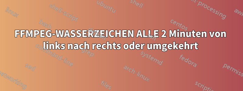 FFMPEG-WASSERZEICHEN ALLE 2 Minuten von links nach rechts oder umgekehrt