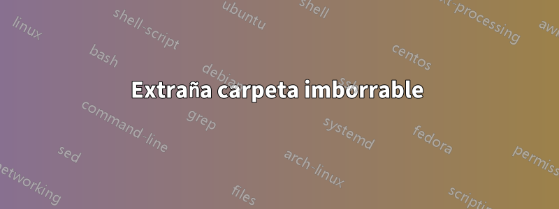 Extraña carpeta imborrable