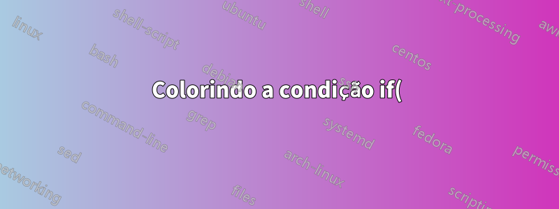 Colorindo a condição if() em exel