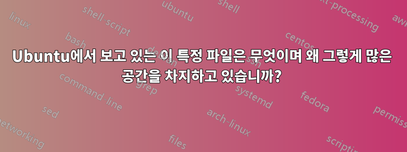 Ubuntu에서 보고 있는 이 특정 파일은 무엇이며 왜 그렇게 많은 공간을 차지하고 있습니까?
