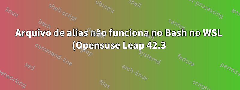 Arquivo de alias não funciona no Bash no WSL (Opensuse Leap 42.3)