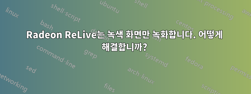 Radeon ReLive는 녹색 화면만 녹화합니다. 어떻게 해결합니까?