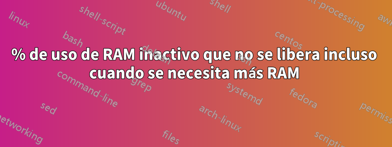50% de uso de RAM inactivo que no se libera incluso cuando se necesita más RAM