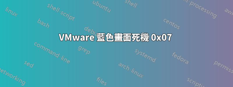 VMware 藍色畫面死機 0x07