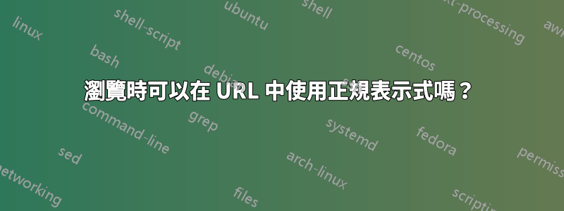 瀏覽時可以在 URL 中使用正規表示式嗎？