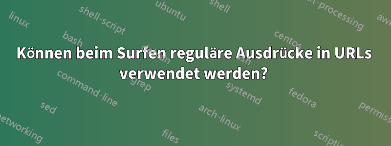 Können beim Surfen reguläre Ausdrücke in URLs verwendet werden?