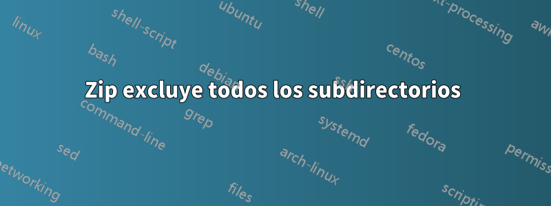 7Zip excluye todos los subdirectorios