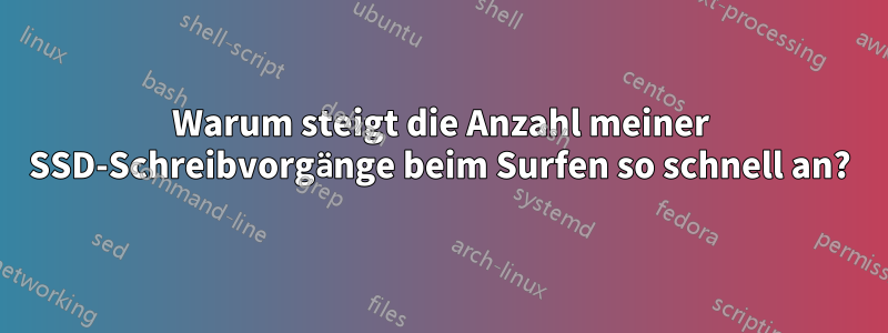 Warum steigt die Anzahl meiner SSD-Schreibvorgänge beim Surfen so schnell an?