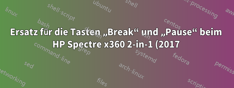 Ersatz für die Tasten „Break“ und „Pause“ beim HP Spectre x360 2-in-1 (2017)