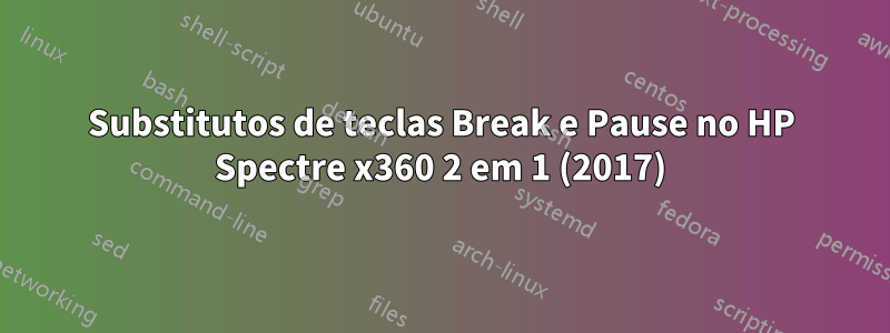 Substitutos de teclas Break e Pause no HP Spectre x360 2 em 1 (2017)