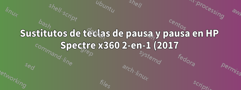 Sustitutos de teclas de pausa y pausa en HP Spectre x360 2-en-1 (2017)