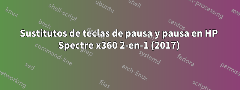 Sustitutos de teclas de pausa y pausa en HP Spectre x360 2-en-1 (2017)