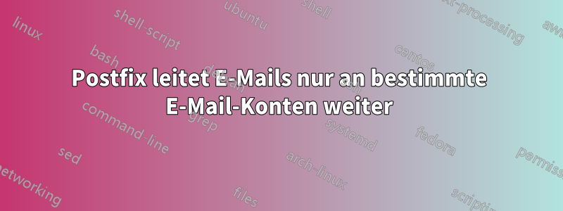 Postfix leitet E-Mails nur an bestimmte E-Mail-Konten weiter