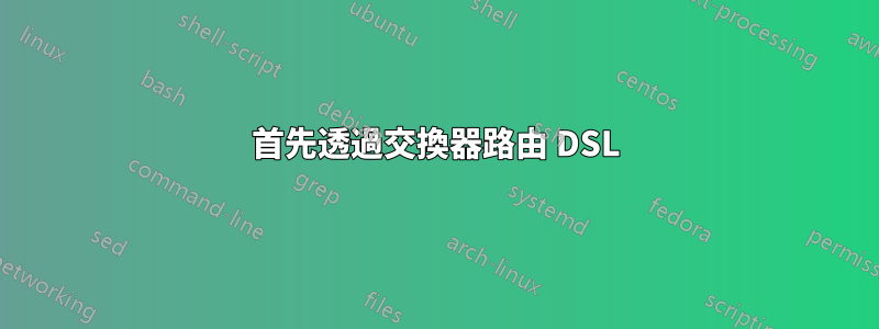 首先透過交換器路由 DSL
