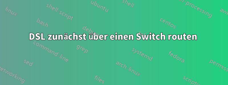 DSL zunächst über einen Switch routen