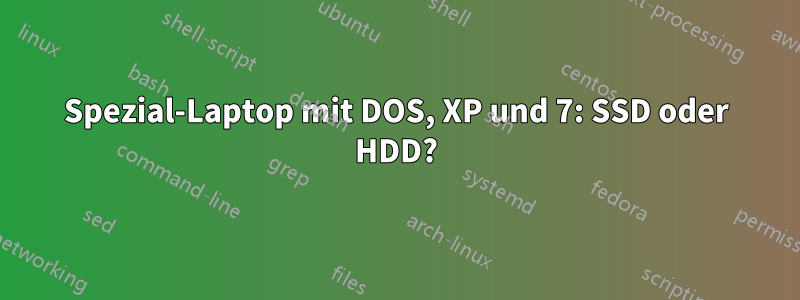 Spezial-Laptop mit DOS, XP und 7: SSD oder HDD?