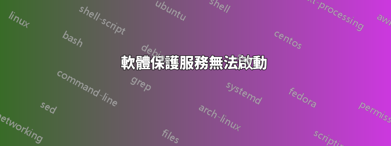 軟體保護服務無法啟動