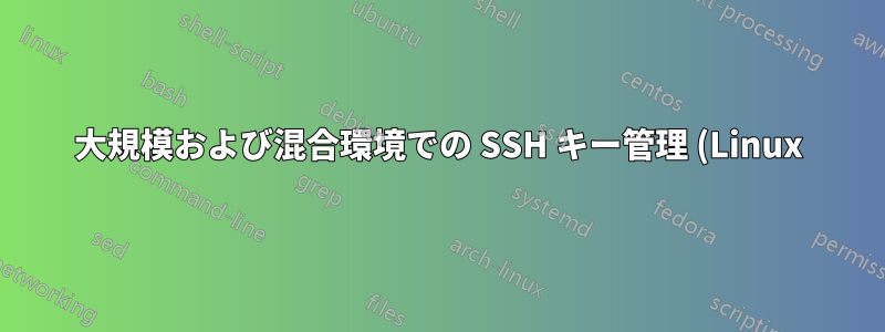 大規模および混合環境での SSH キー管理 (Linux)