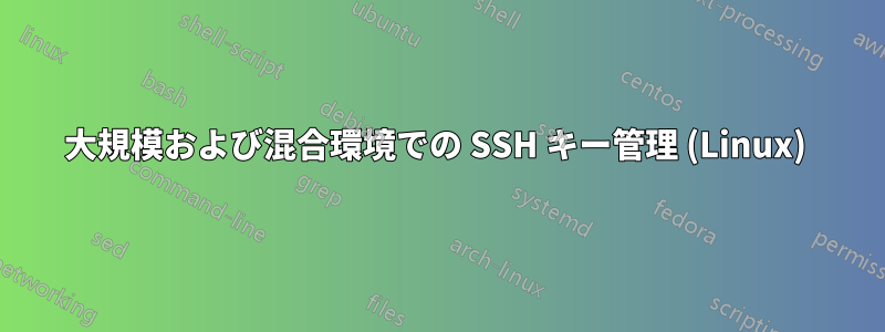 大規模および混合環境での SSH キー管理 (Linux) 