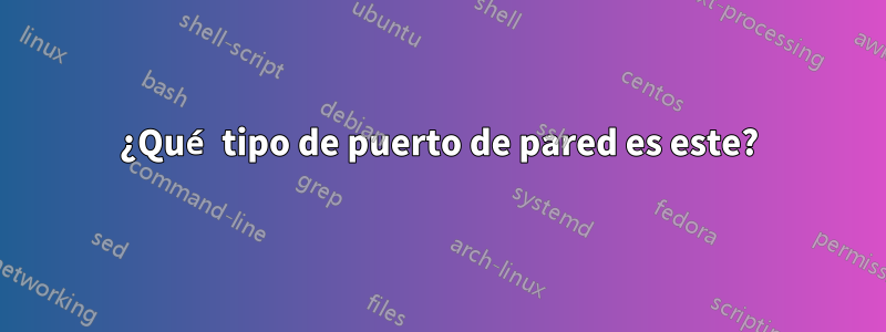 ¿Qué tipo de puerto de pared es este?
