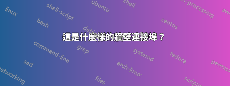 這是什麼樣的牆壁連接埠？