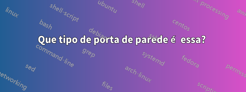 Que tipo de porta de parede é essa?