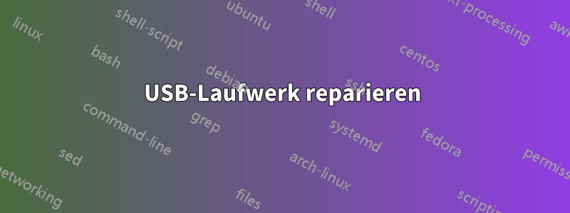 USB-Laufwerk reparieren
