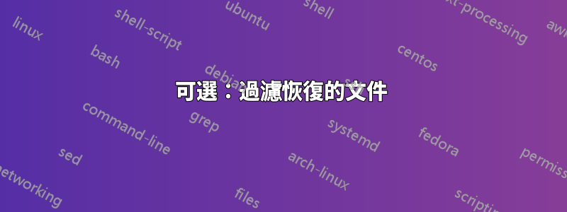 可選：過濾恢復的文件