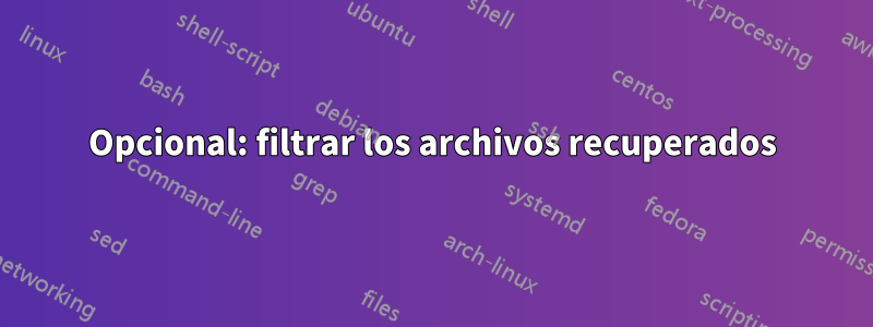 Opcional: filtrar los archivos recuperados