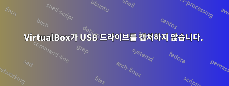 VirtualBox가 USB 드라이브를 캡처하지 않습니다.