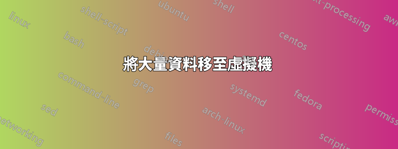 將大量資料移至虛擬機
