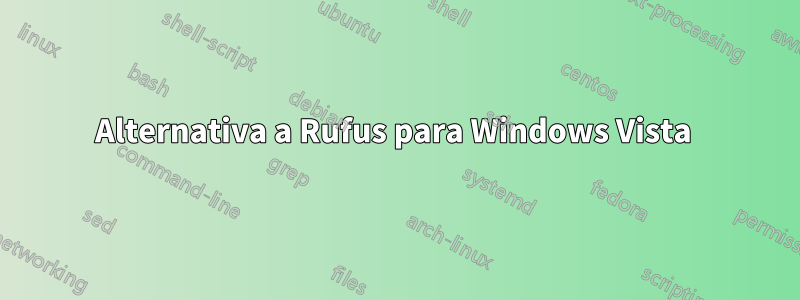 Alternativa a Rufus para Windows Vista 
