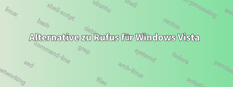 Alternative zu Rufus für Windows Vista 