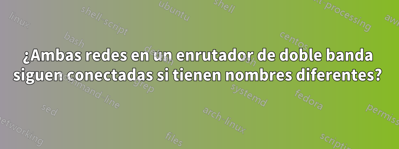 ¿Ambas redes en un enrutador de doble banda siguen conectadas si tienen nombres diferentes?