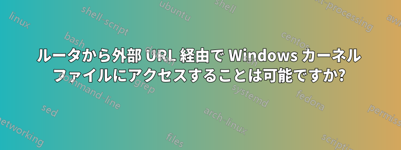 ルータから外部 URL 経由で Wi​​ndows カーネル ファイルにアクセスすることは可能ですか?