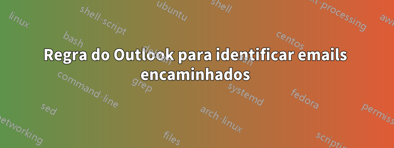 Regra do Outlook para identificar emails encaminhados