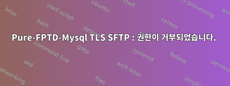 Pure-FPTD-Mysql TLS SFTP : 권한이 거부되었습니다.