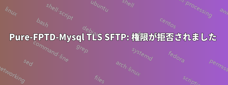 Pure-FPTD-Mysql TLS SFTP: 権限が拒否されました