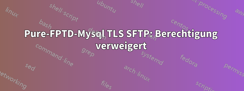 Pure-FPTD-Mysql TLS SFTP: Berechtigung verweigert