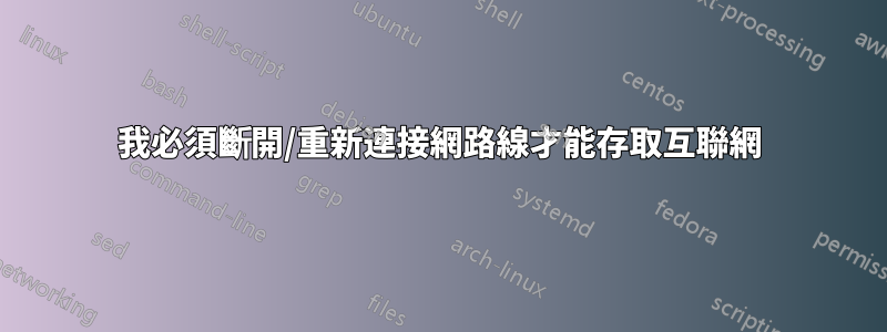 我必須斷開/重新連接網路線才能存取互聯網