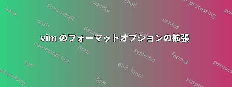 vim のフォーマットオプションの拡張