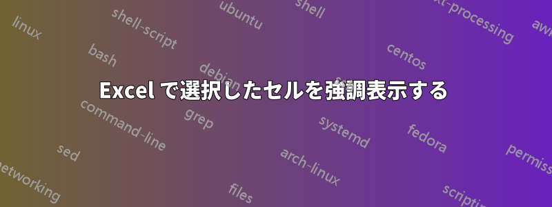 Excel で選択したセルを強調表示する