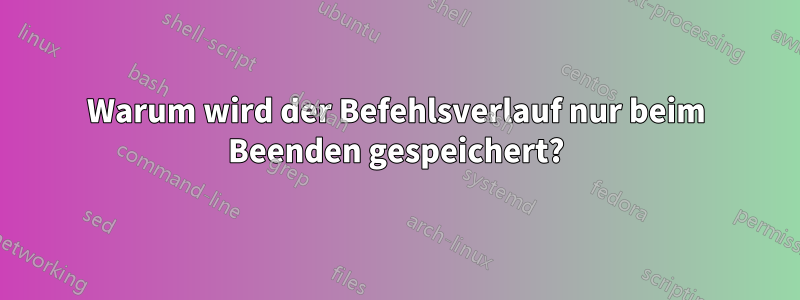 Warum wird der Befehlsverlauf nur beim Beenden gespeichert?