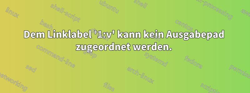 Dem Linklabel '1:v' kann kein Ausgabepad zugeordnet werden.