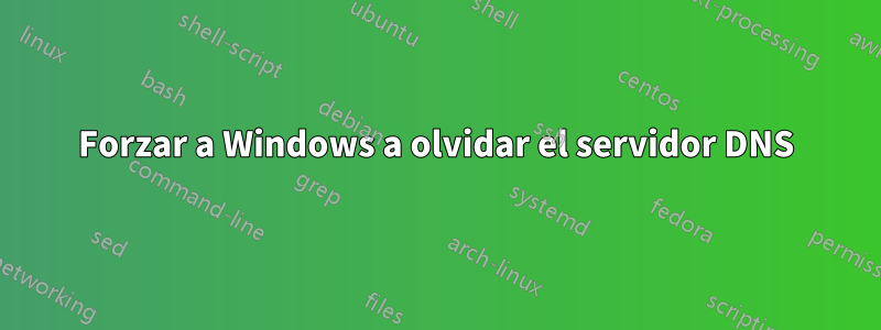 Forzar a Windows a olvidar el servidor DNS