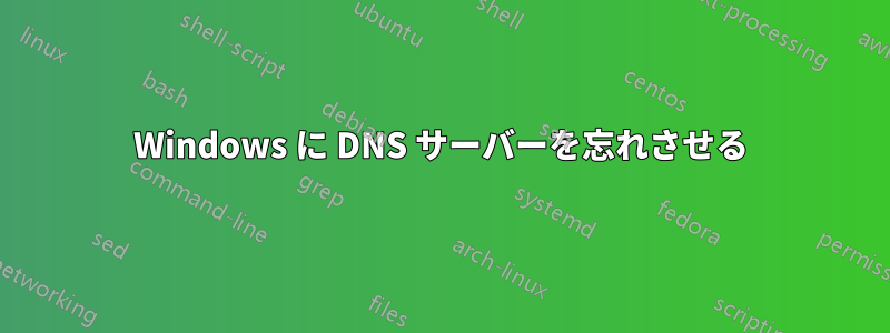 Windows に DNS サーバーを忘れさせる